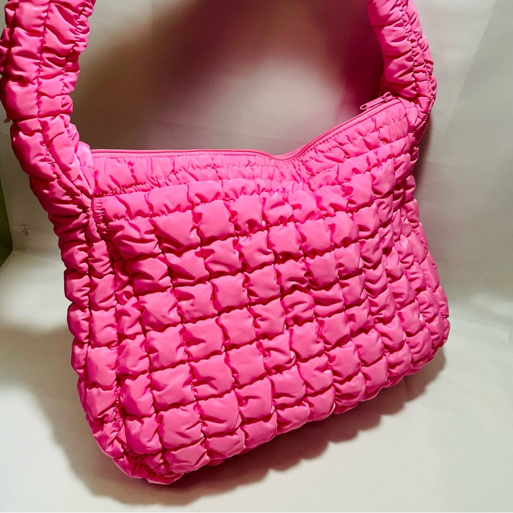 💖Breast CA Awareness Set💖Large Puffer Bag, Denim Bling Cap, BagCharm, Angel Soap - Picture 8 of 13